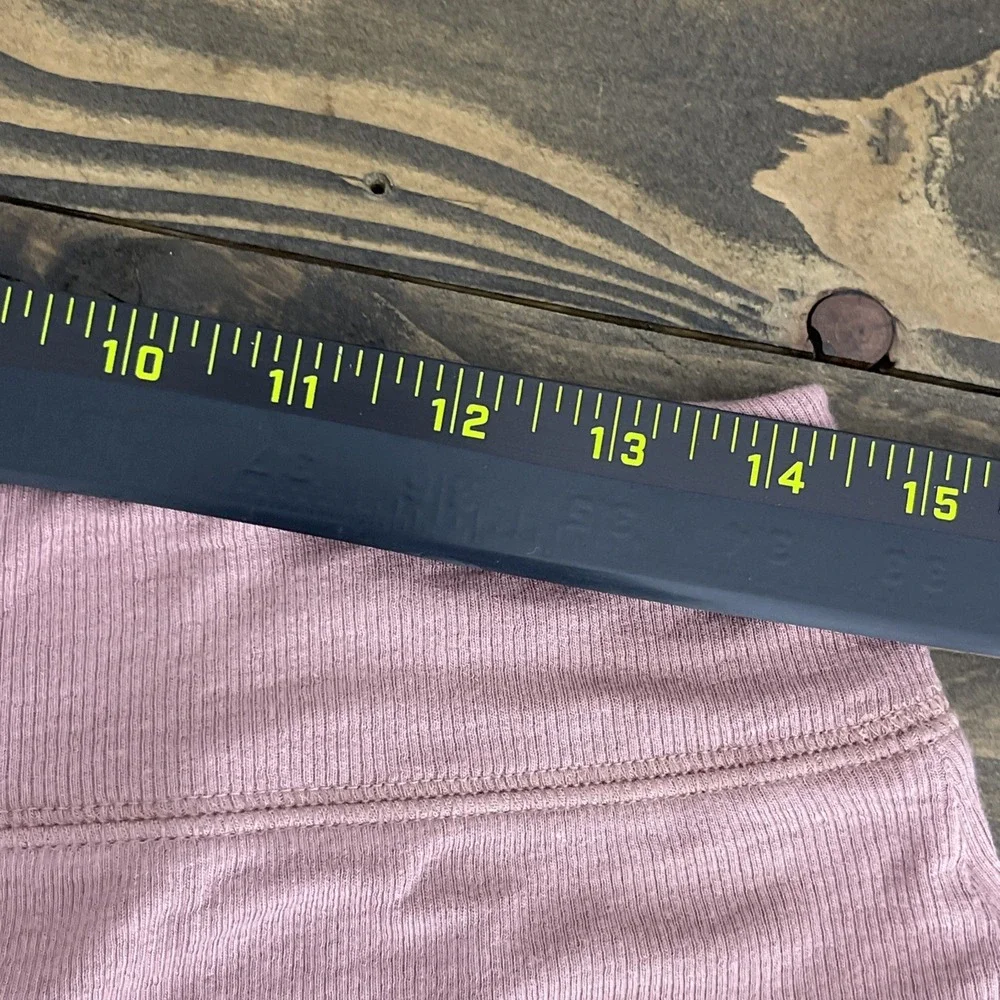 Athleta Well Rested Rib Sleep Shorts Womens Size M Pull On Stretch Mauve Pink